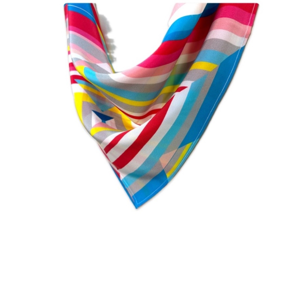 NWT SILKLETTE 100% Silk Abstract Bandana Scarf - Picture 4 of 7